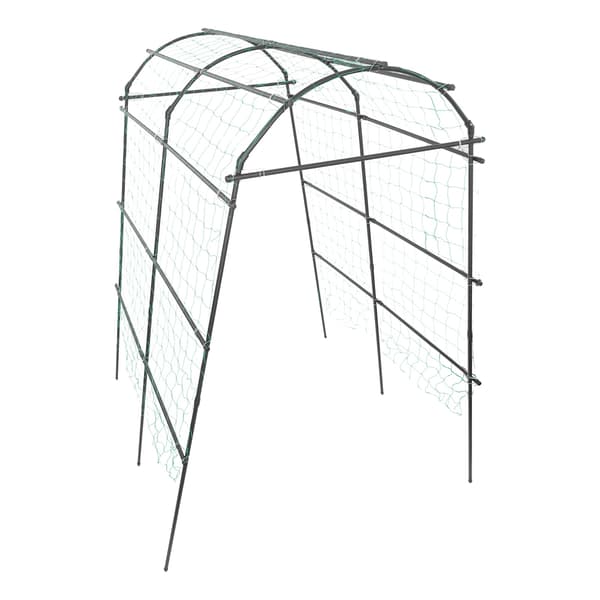 Trädgårdsklättringspergola, Hållbart Stöd, Elegant Båge Design,L, Svart