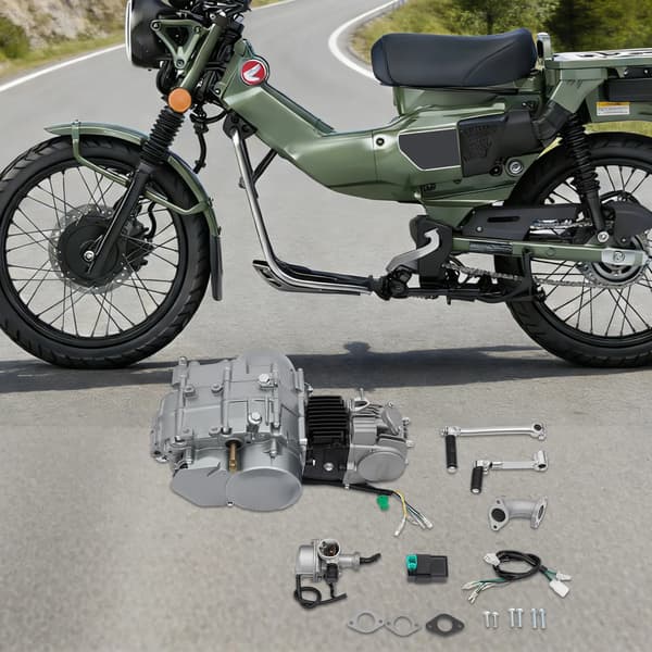 Terrängmotorcykelmotor, 4-takt, manuell koppling,125cc