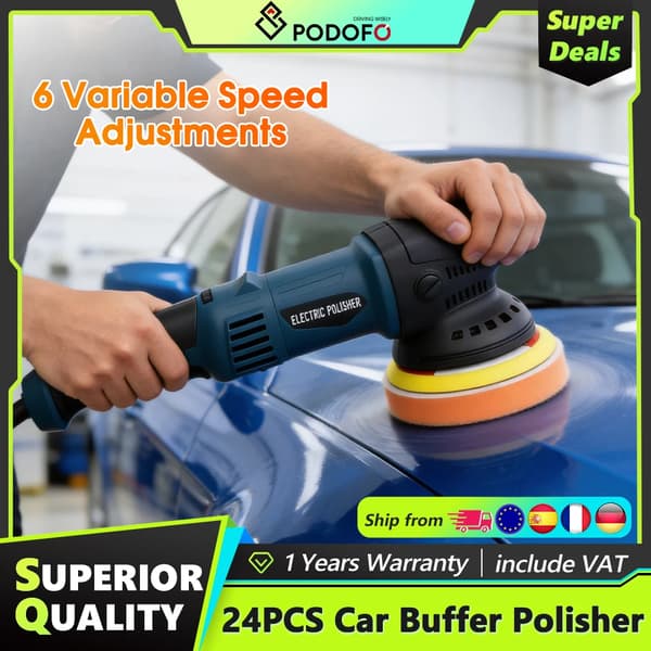 Polermaskin, 980W Motor, 6 Hastighetskontroll,24 st