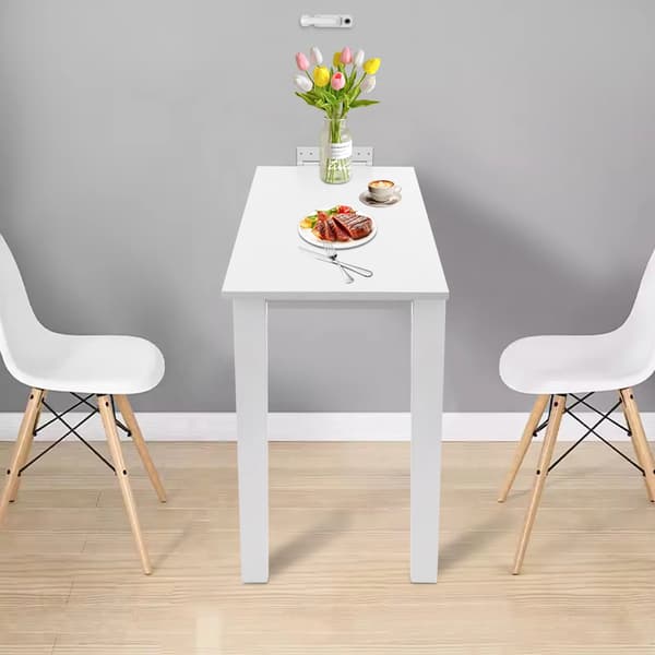 Foldbart Bord, Pladsbesparende Design, Moderne Æstetik,HVID
