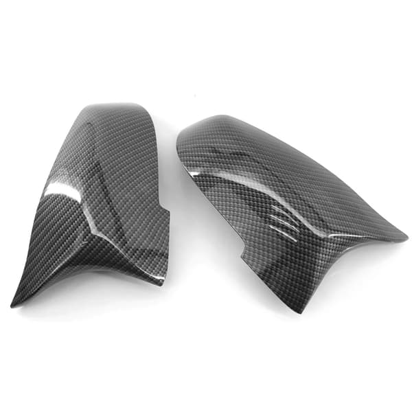 Spejlcover, Kulfiber Materiale, Nem Installation,sort