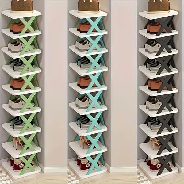 Sko Rack, Pladsbesparende Design, Nem Samling,9 niveau sort