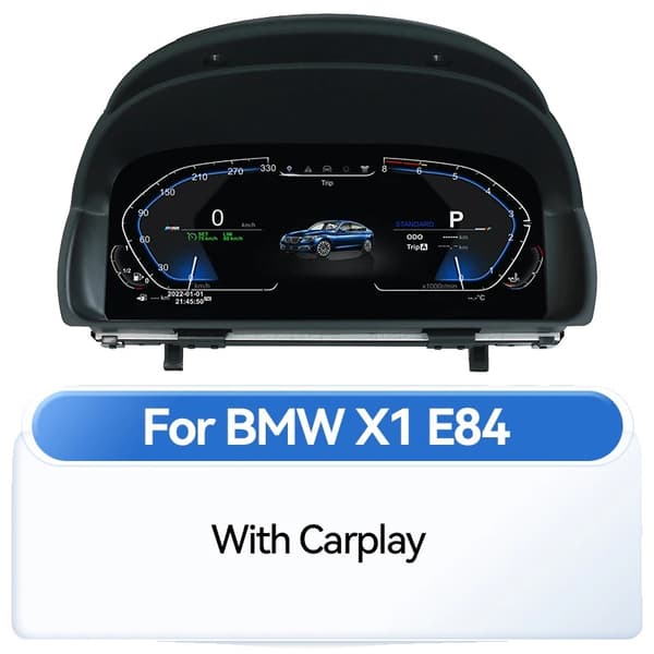 Digitalt instrumentkluster, anpassningsbart användargränssnitt, stöder fordonsfunktioner,med Carplay