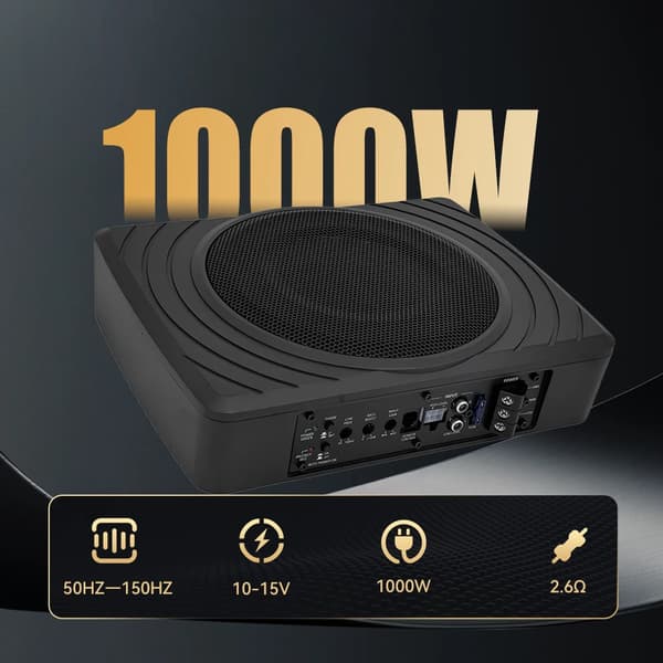Subwoofer, Kompakt Design, Kraftfuld Lydudgang,8"