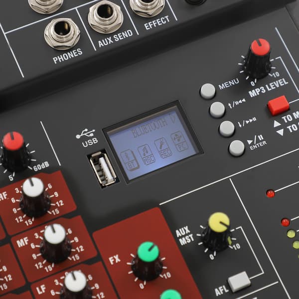 Lydmixerkonsol, 8-kanal, Professionel Mixer,sort