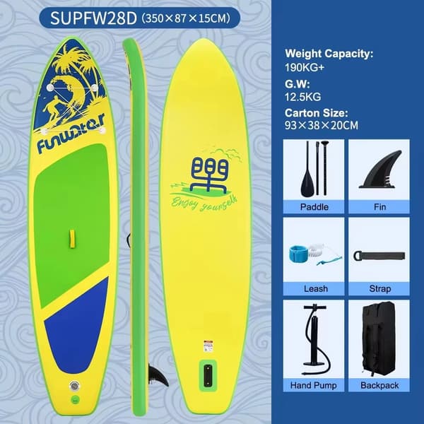 Stand Up Paddle Board, Højdensitetsmateriale, Skridsikker Overflade,SUPFW28D