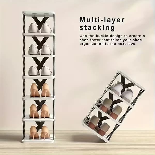 Sko Rack, Pladsbesparende Design, Nem Samling,9 niveau sort