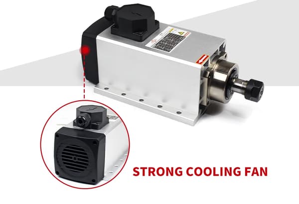 Spindelmotor, 3,5 kW effekt, luftkølet,TILFØJ VFD, 220V-b