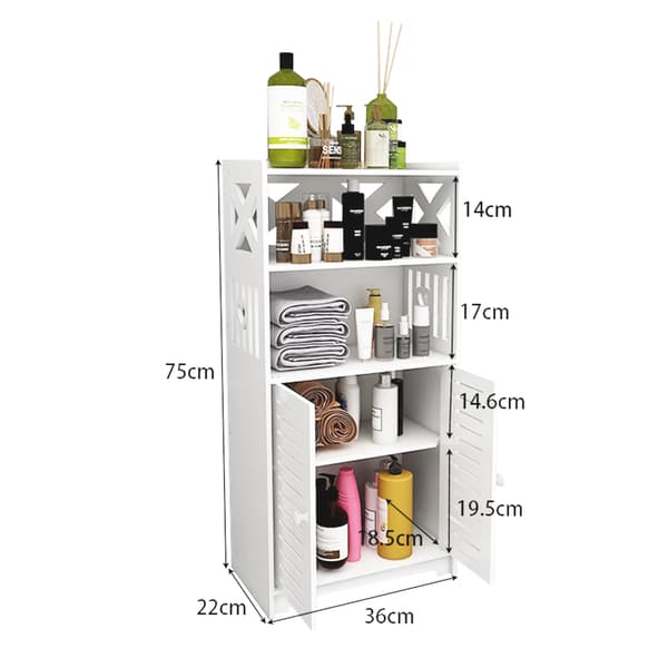 Badrumsmöbler, Modern Design, Gott om Förvaring, VIT