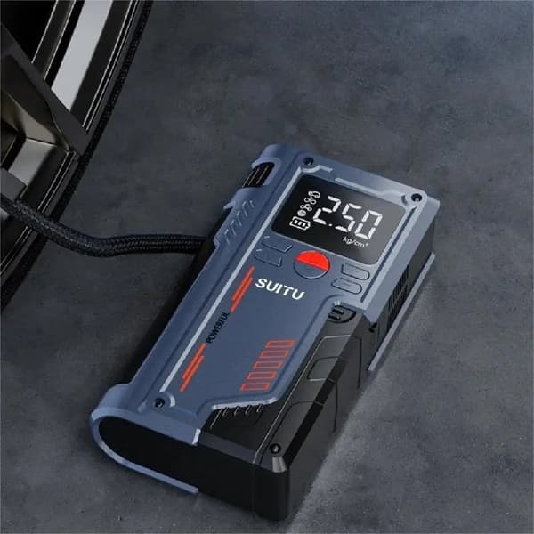 Bil Jump Starter, 20000mAh Batteri, 1000A Spidsstrøm, 150PSI Luftkompressor, LED Lys, Bærbart Design