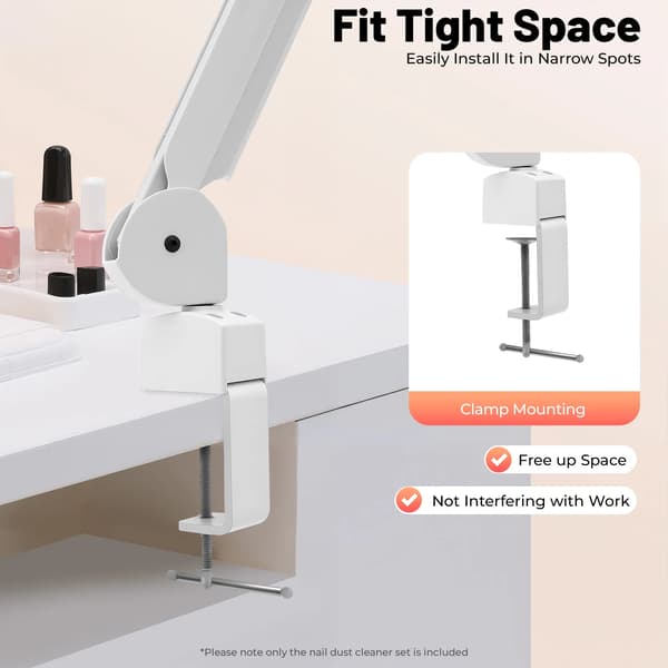 Nageldammsamlare, Effektivt Sugsystem, Minimalistisk Design, VIT, EU