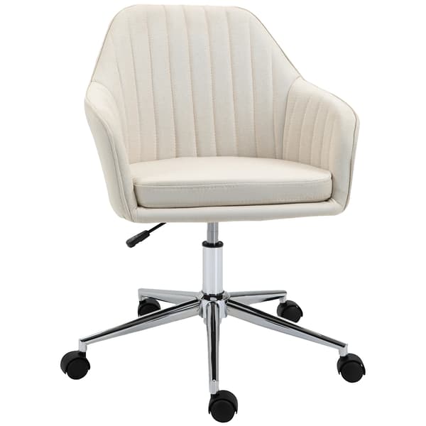 Kontorstol, Ergonomisk Design, Justerbar Højde,Beige