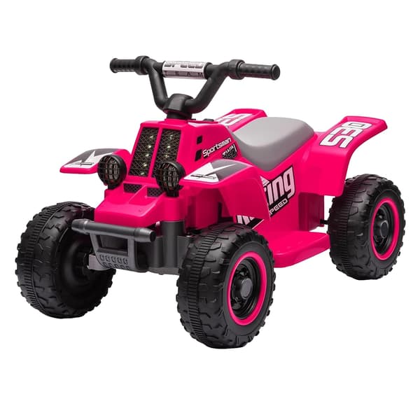 Barnens Elektriska ATV, Ergonomisk Design, Lång Batteritid, Rosaröd