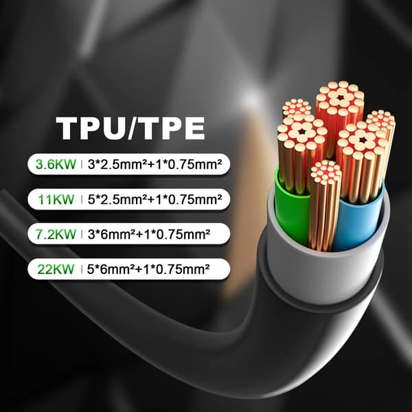 EV-laddare, Trådlös övervakning, Bärbar design,Typ 2 3.5M, Typ2
