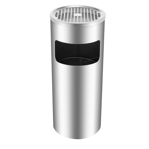 Sopkorg, 15L kapacitet, hållbar järnkonstruction,Silver