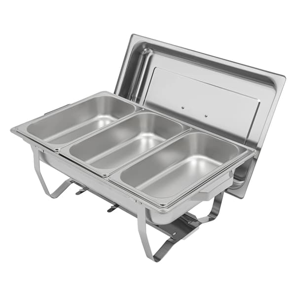 Chafing Dish, Rustfrit Stål, Buffet Catering Sæt,Tre Gitter