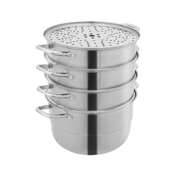 Dampkoger, 5-lags design, 9L kapacitet,Lys Grå