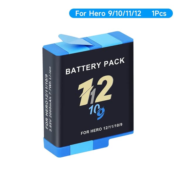 Batteri, 2000mAh kapacitet, USB laddningsbox, 1PCS Batteri