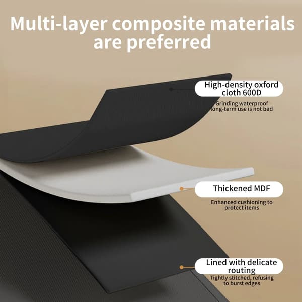 Bagagerumsorganisator, Vandtæt Materiale, Multi-Compartment Design,sort