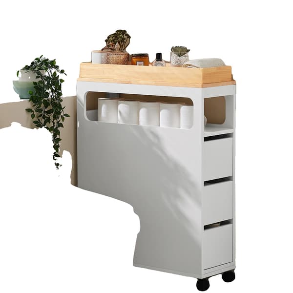 Badeværelsesskab, Pladsbesparende Design, Holdbar Konstruktion,HVID