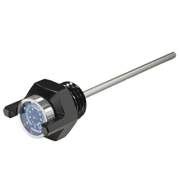 Olie Dipstick, Integreret Termometer Måler, Passer til Harley Touring Modeller,sort