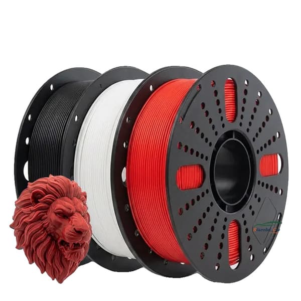3D Printfilament, PETG Material, 1,75 mm Diameter,1BK 1WT 1RD