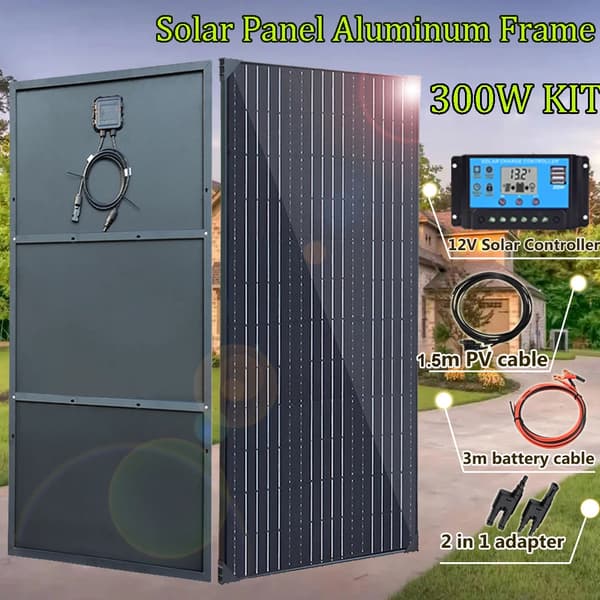 Solpanel, Hög Effektivitet, Mångsidig Kompatibilitet,300w 2st 150w kit A