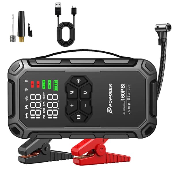 Jump Starter, 6000A spidseffekt, 160PSI luftkompressor,PD-JA66