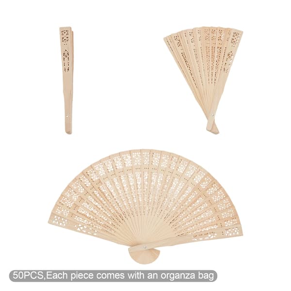 Trähandfläktar, Personlig Design, Hållbar Konstruktion,Beige