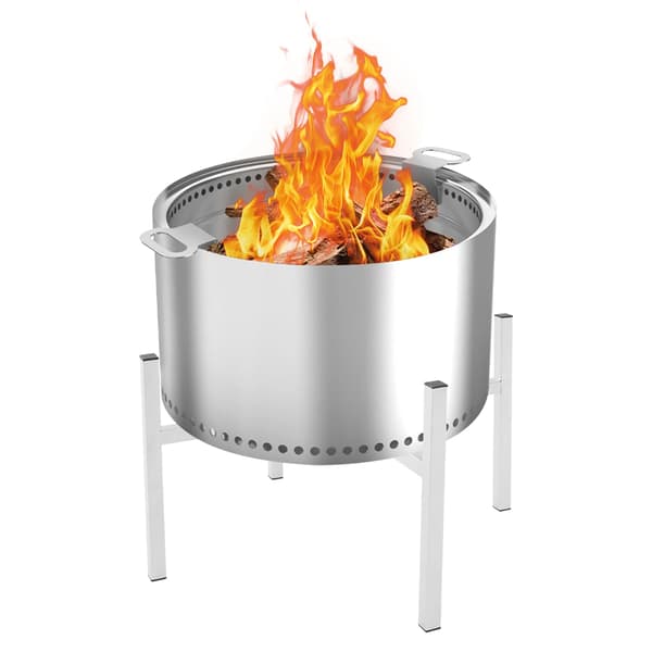 Eldstad Ställning, Justerbar, Tungt Stöd,Silver