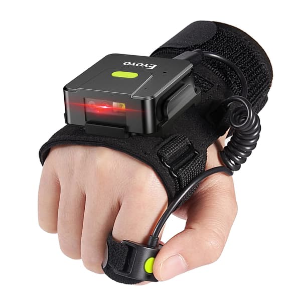 Stregkodescanner, Bluetooth-forbindelse, Håndfri design,opgraderet 2D scanner