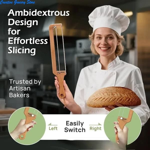 Brødslicer, Justerbart Design, Miljøvenligt Materiale,1stk