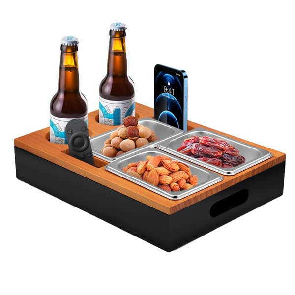 Snacksbox, Träbyggnation, Multifunktionell Design,svart