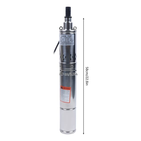 Nedsänkbar Vattenpump, Rostfritt Stål, Hög Effektivitet,EU, 220V, Silver