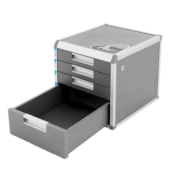 Filorganisator, låsbare skuffer, moderne design,GRÅ
