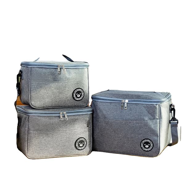 Frokosttaske, Stor Kapacitet, Termisk Isolering,3PCS-a, Grå