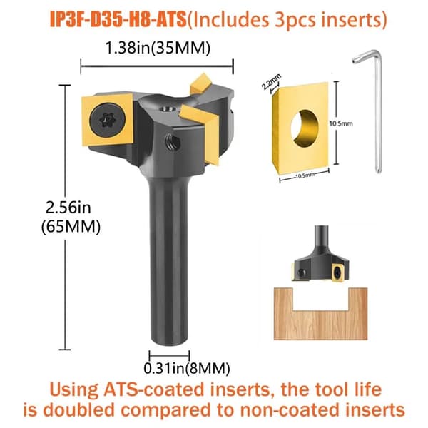 Fräshuvud, Precision Skärning, Hållbart Material,IP3F-35-D8-G