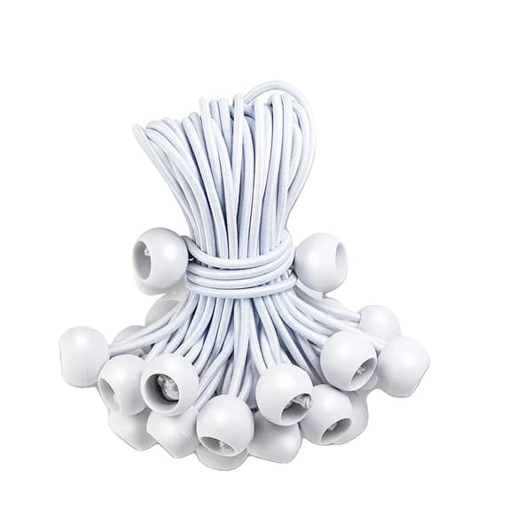 Bold Bungee Snore, 15 cm Længde, Kraftig Konstruktion,Hvid 10stk