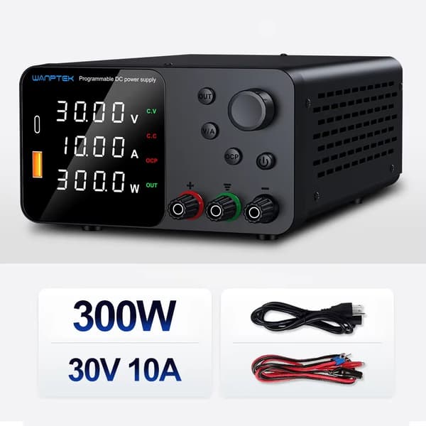 Strömförsörjning, Justerbar Spänning, Digital Kontroll,0-30V 0-10A EU Plug-a
