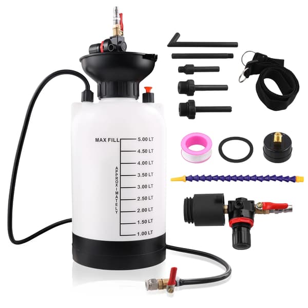 Fluidpumpe, 5L kapacitet, flere adaptere,5L med adaptere