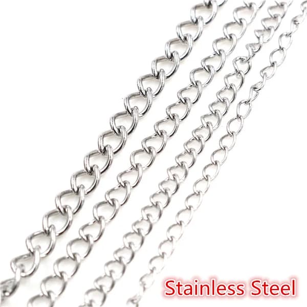 Halskæde Kæder, Rustfrit Stål, 5 Meter Længde,Rustfrit stål, 3.5x2.5 mm