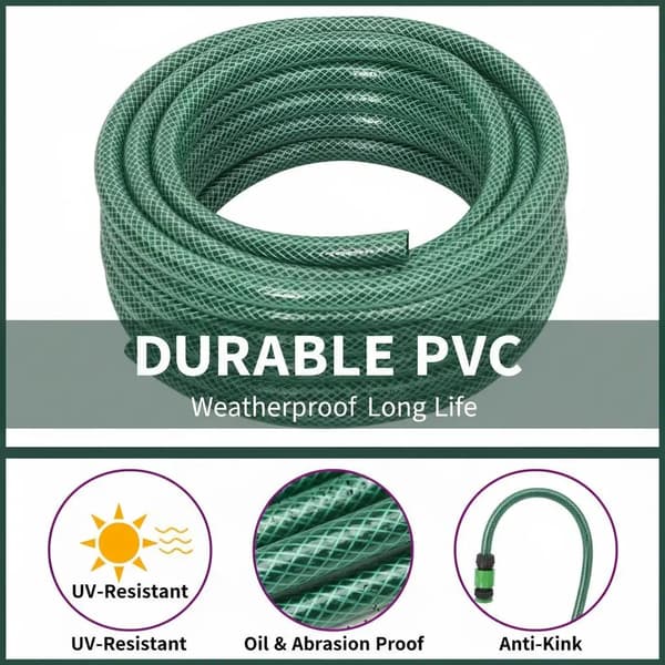 Trädgårdsslang, Hållbar PVC, 50 m Längd,armégrön