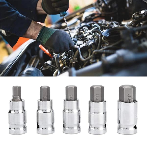 Bit Socket Set, 10-delar, Hållbar Konstruktion,10pcs
