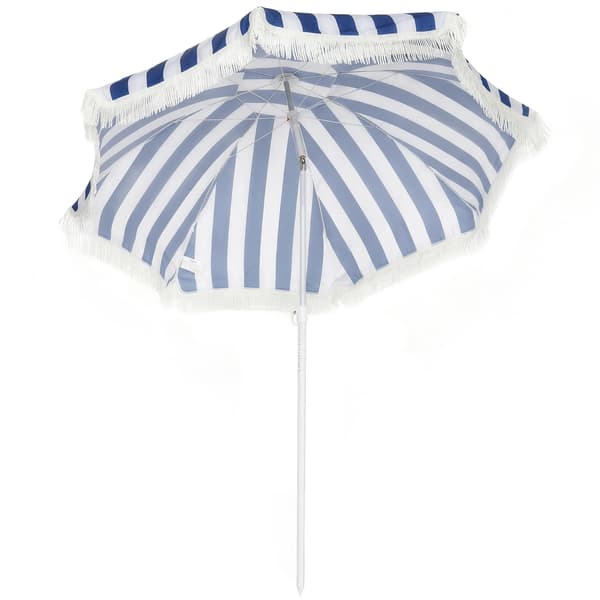 Strandparasol, Justerbar Højde, UV Beskyttelse,Blå