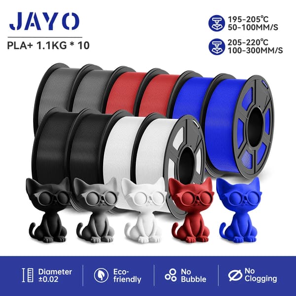 3D-printer filament, 1,75 mm diameter, boblefri ydeevne,PLA PLUS 10 MIX01