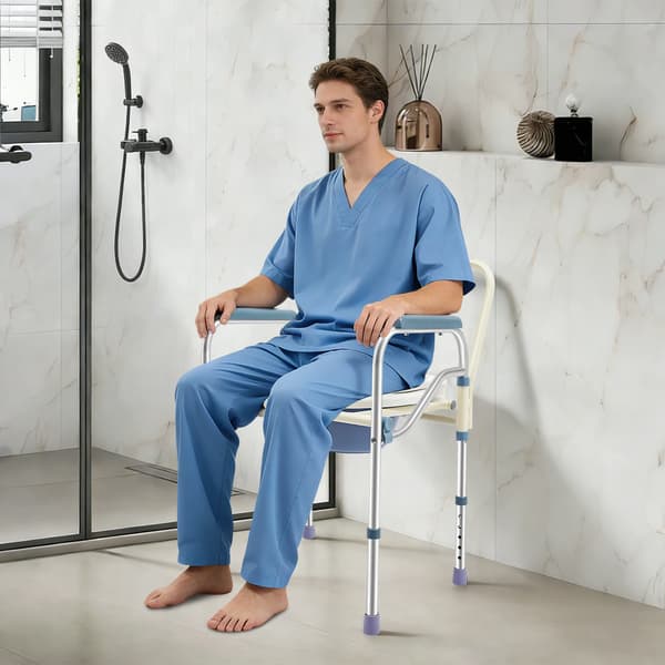 Fällbar Duschstol, Justerbar Höjd, Fällbar Design,VIT