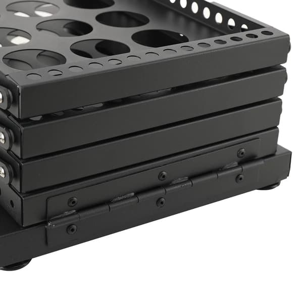 Foldbar Bogreol, Bærbar Design, Multi-Niveau Display,sort