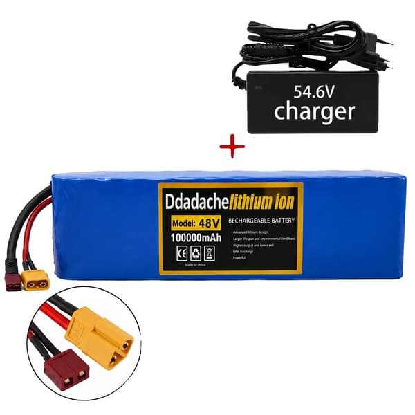 Batteripack, 100Ah kapacitet, 48V spänning,XT60-T-laddare