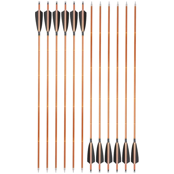 Kolfiberpilar, 500 Spine, 12-pack,2Svart1Vit