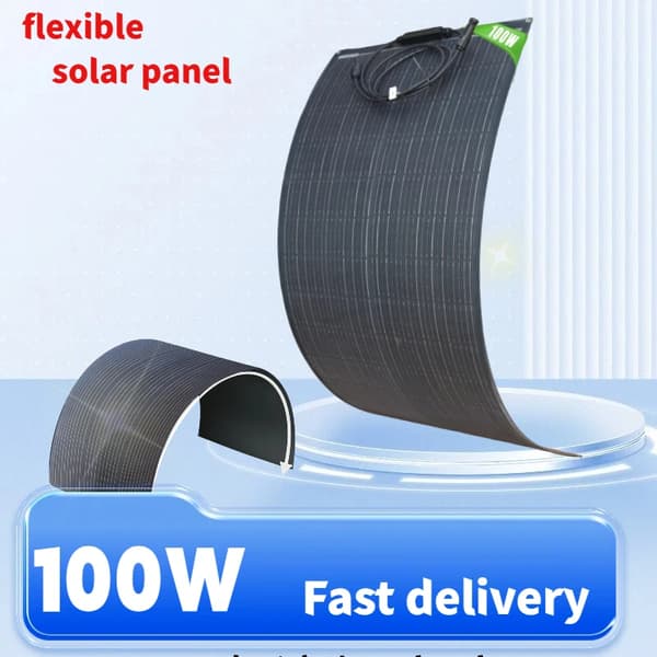 Solpanel, Fleksibelt Design, Høj Effektivitet,1PCS   100W